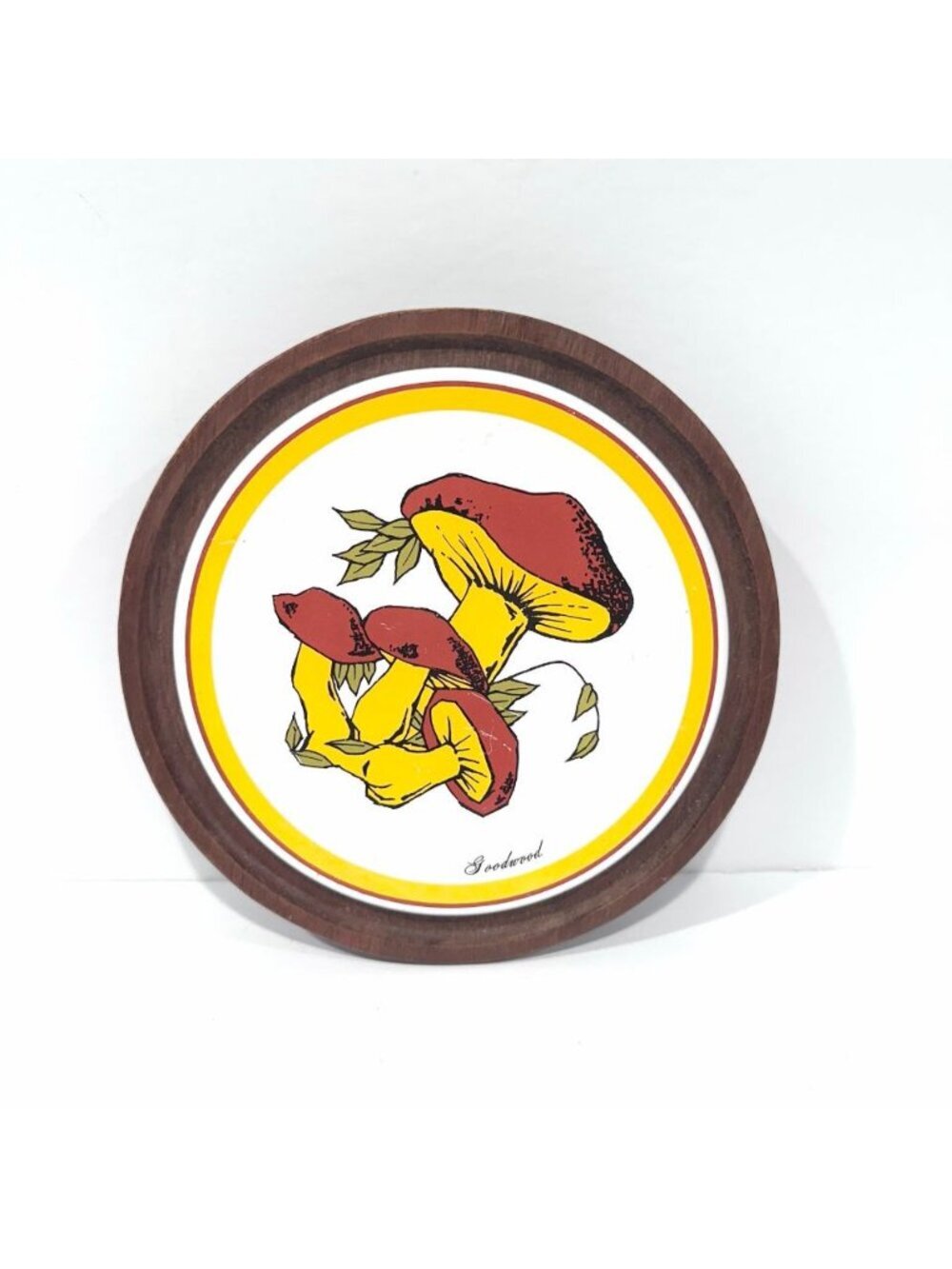 Vintage Goodwood Mushroom Pattern Cheese Plate Wall Hanging